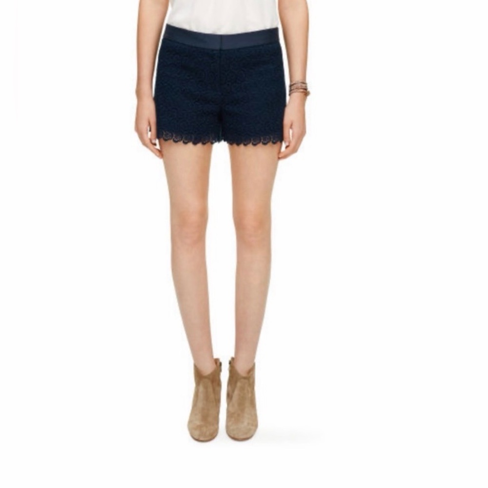 Club Monaco Navy Lace Diaz Aviator Shorts (10) - Picture 1 of 13